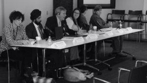 The EPUB Panel on Accessibility Conformance, Testing, and Certification: a Comprehensive Implementation. Left to Right are Marisa DeMeglio, Avneesh Singh, George Kerscher, Rachel Comerford, Charles LaPierre and Amy Mason