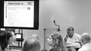 Shadi Abou-Zhara presents a double session on W3C Accessibility Conformance Testing Rules