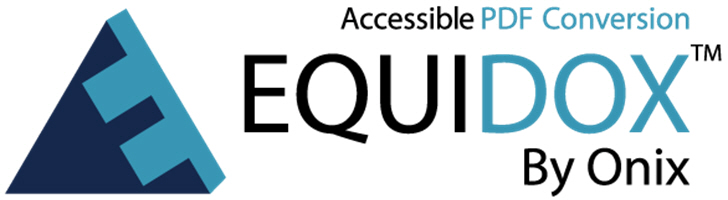 EQUIDOX By Onix Accessible P.D.F. Conversion Logo